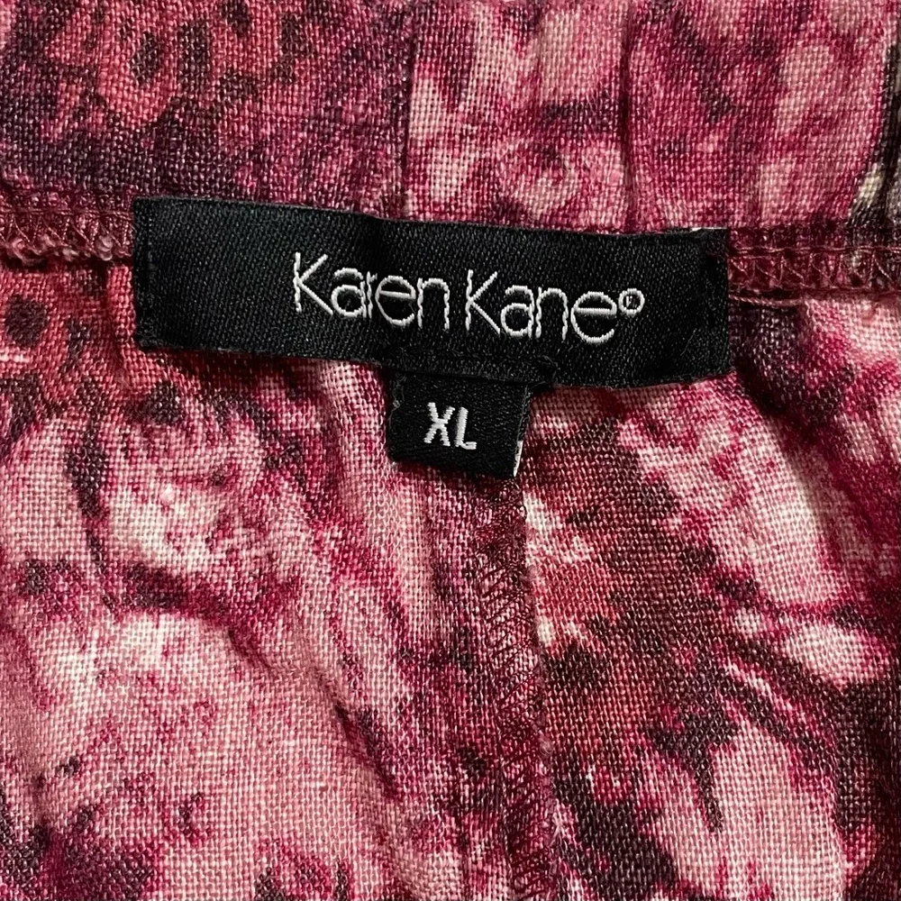 Karen Kane Red and White A-Line Maxi Skirt